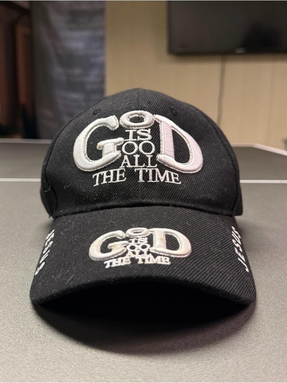 Baseball Cap Mens Adjustable Religious God is Good Jesus Curved Visor Hat Women